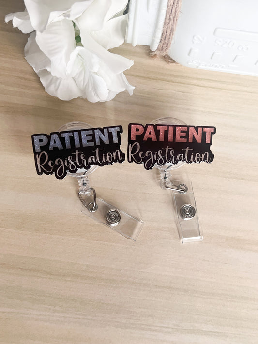 Patient Registration Badge Reel