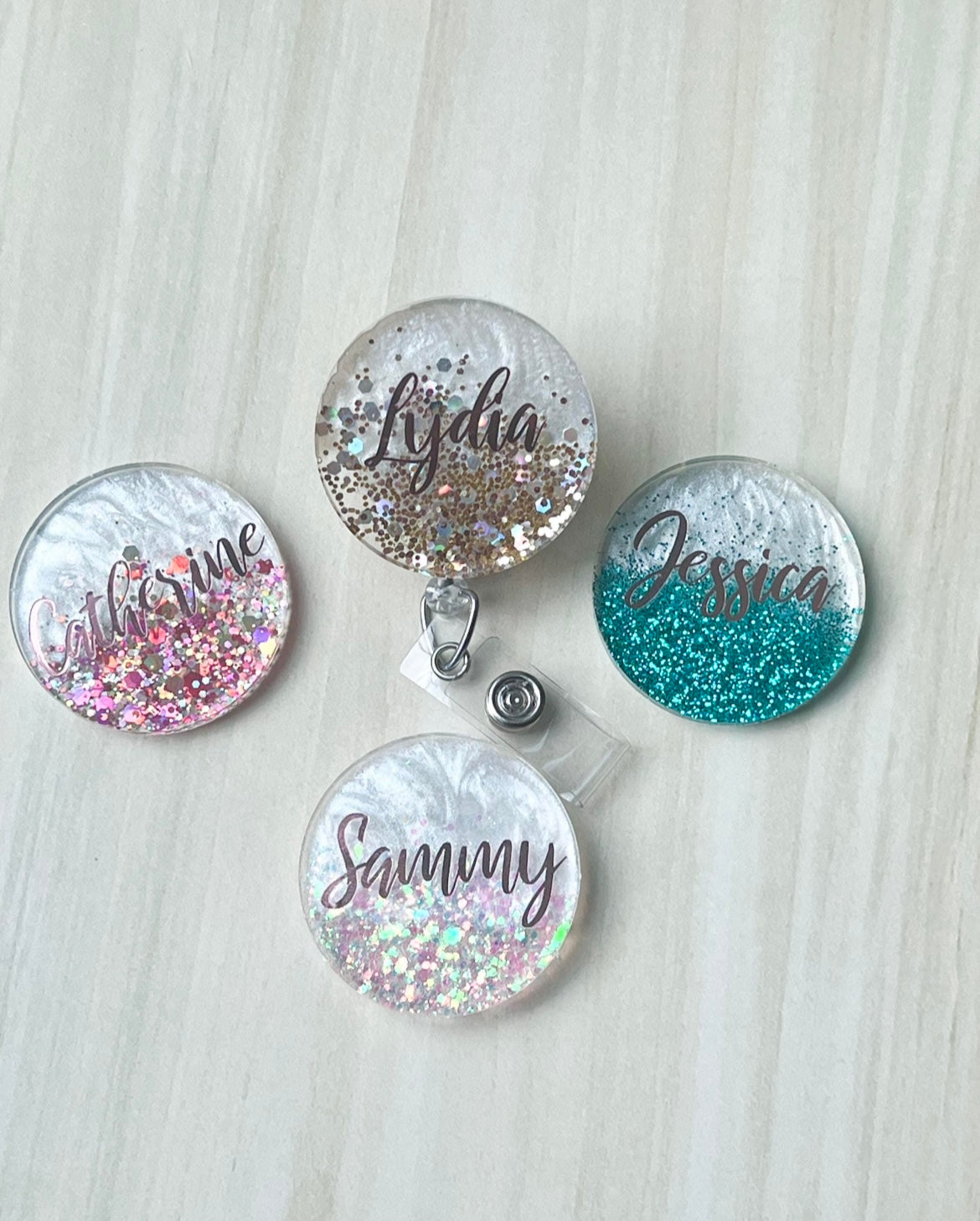 Ombre Glitter Badge Reel