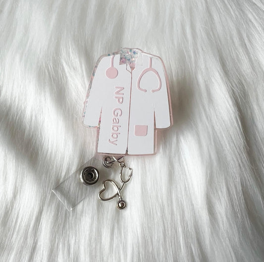 White Coat Badge Reel